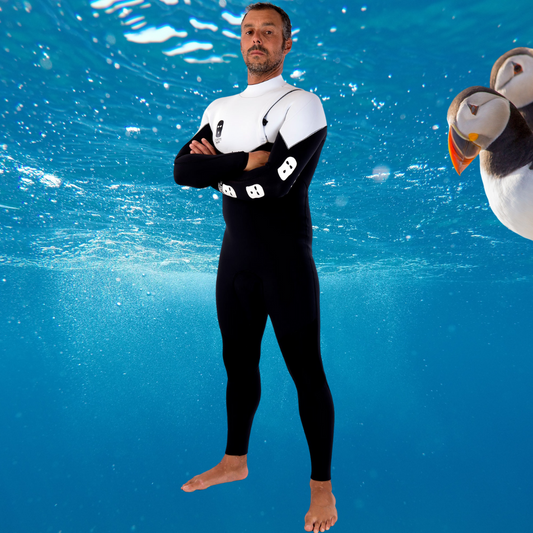 Wetsuit JANGA Bastard ZIP FREE 4/3mm Black/White