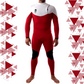 Wetsuit JANGA Bastard ZIP FREE 4/3mm White/Red