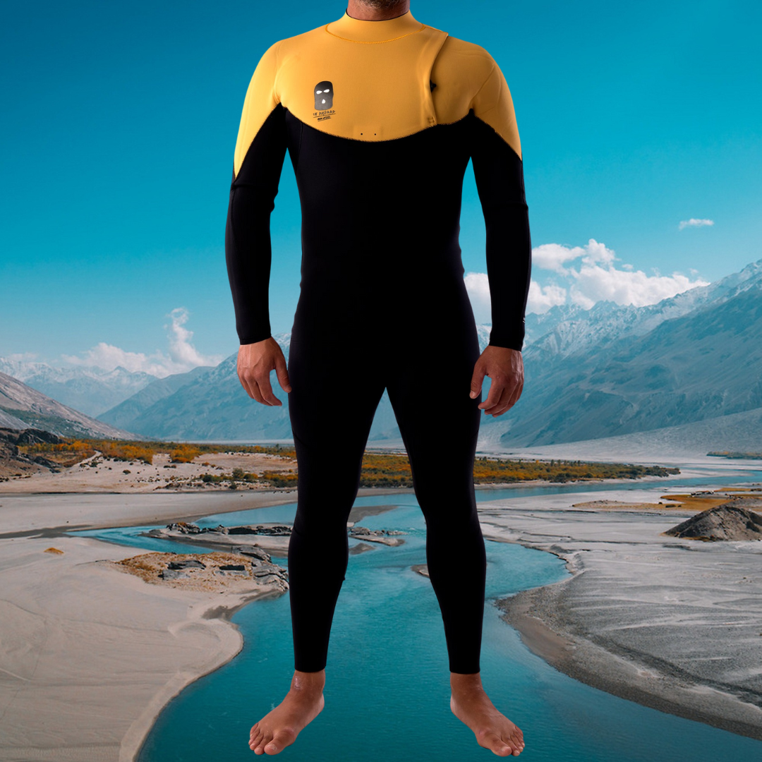 Wetsuit JANGA Bastard ZIP FREE 4/3mm Yellow