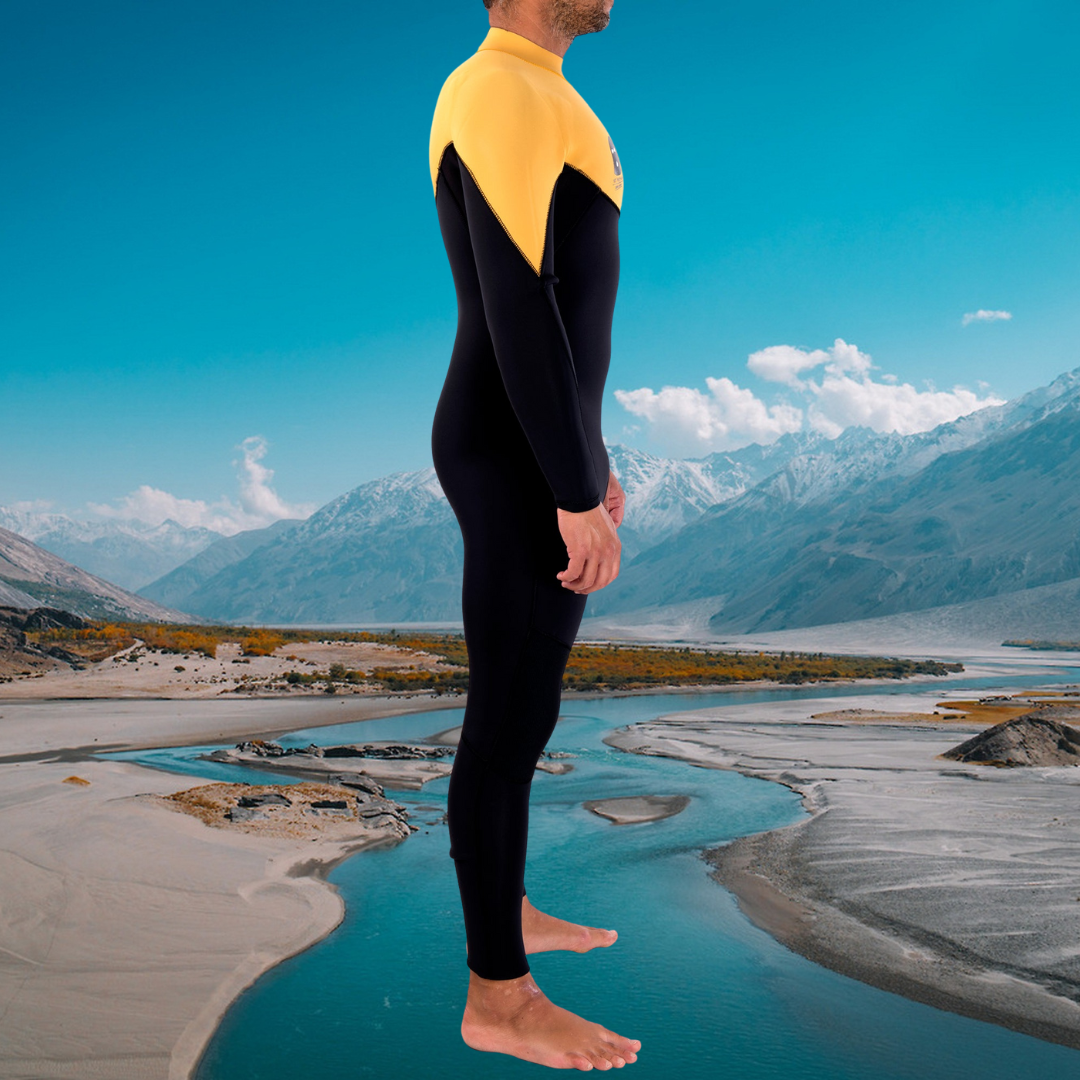 Wetsuit JANGA Bastard ZIP FREE 4/3mm Yellow