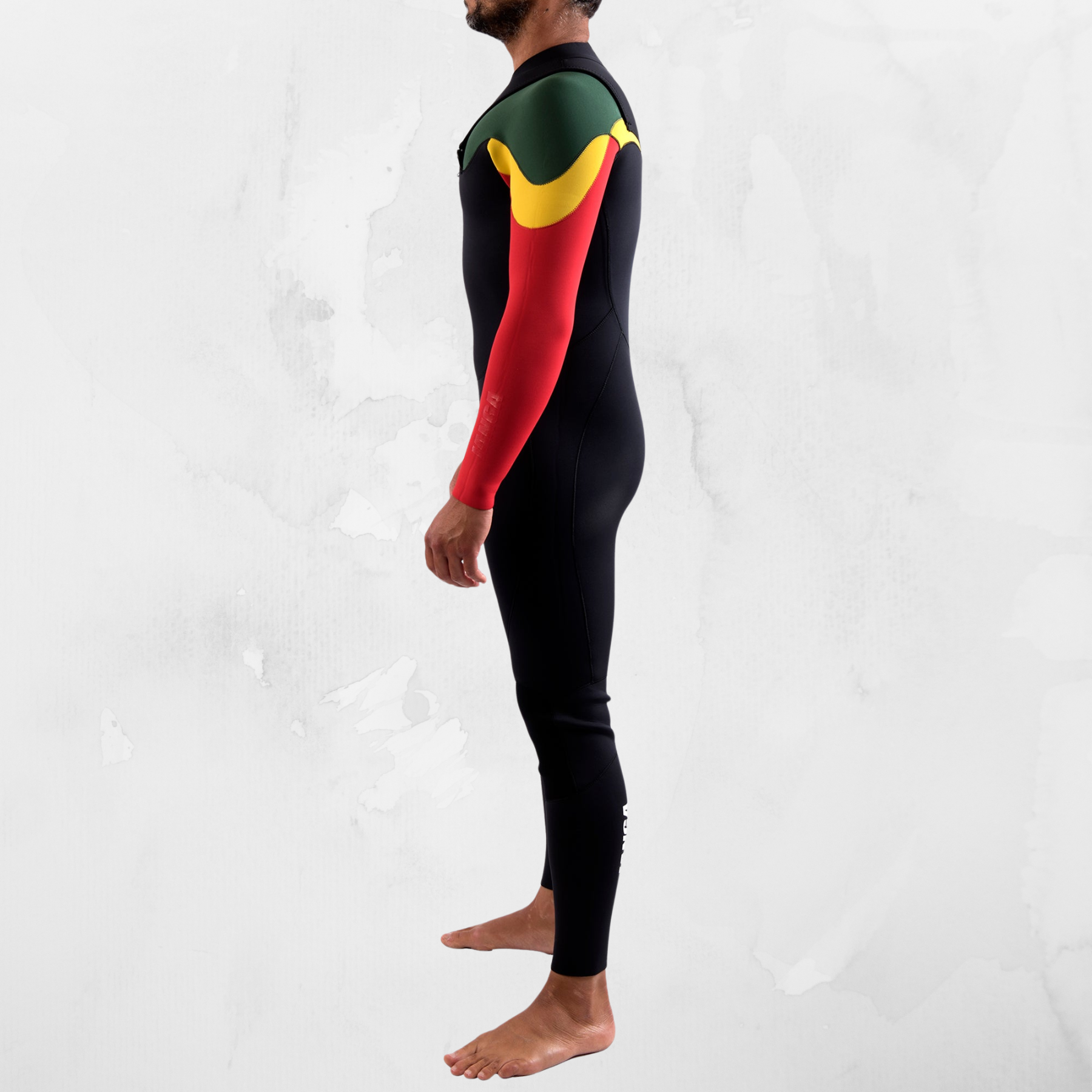 side view Limited edition JANGA ACID men’s wetsuit in black