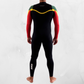 Back view JANGA ACID handmade neoprene wetsuit chest zip entry