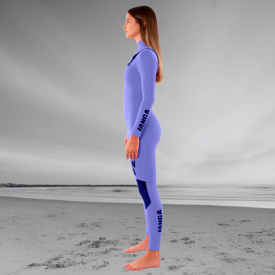 Wetsuit JANGA FRONTLINE 4/3mm purple   front zip
