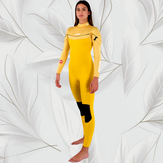 Wetsuit JANGA PLUS SERIES  X-ZIP 4/3mm  yellow