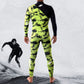 Back view – JANGA INDIGENT II TIE DYE 4/3mm Green surfing wetsuit, fast-dry lining