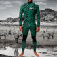 Kevlar knee pad detail – Men's JANGA Jangle 4/3mm Green wetsuit