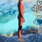 Side premium JANGAprene Orange/Black neoprene texture