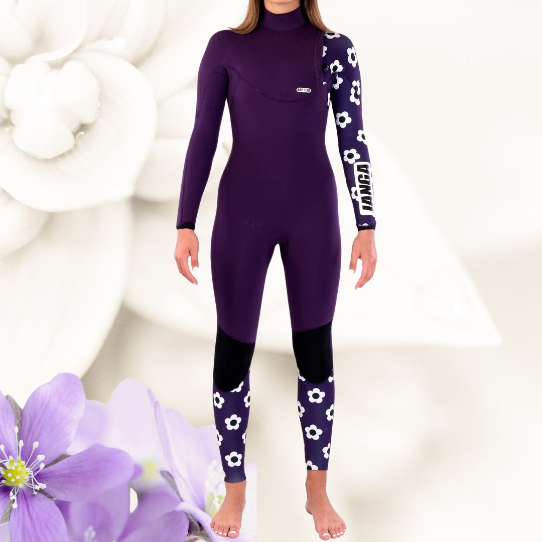 buy woman wetsuit janga bad seed 4/3mm purple surf kitesurfing windsurfing