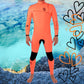 wetsuit janga orange black 32mm