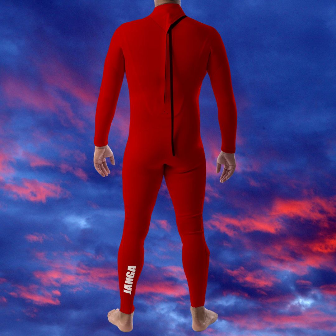 buy full wetsuit janga plus series back zip 4/3mm red windsurfing surfing kitesurfing