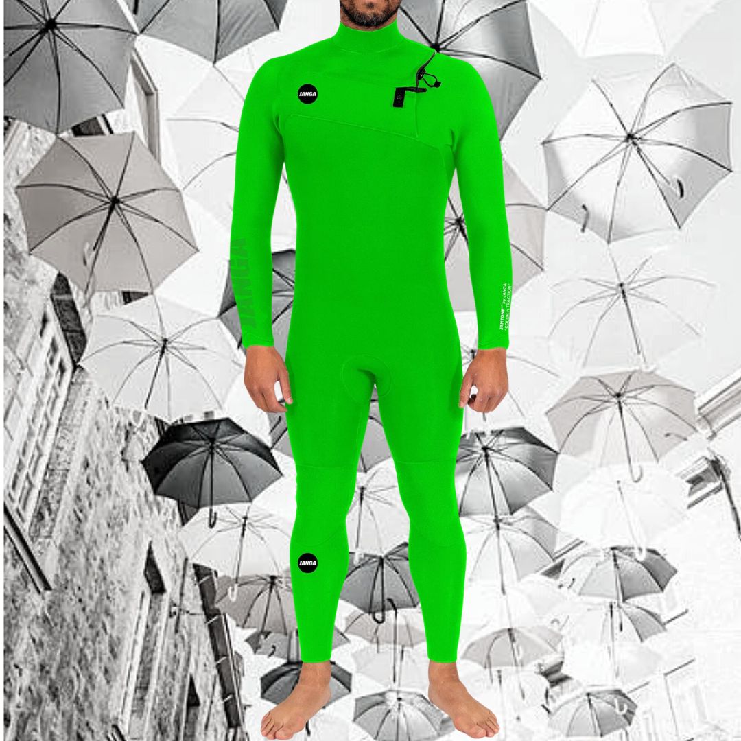 buy men wetsuit warm termo 4/3mm jantone janga green