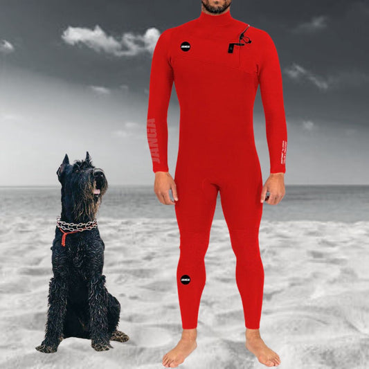 buy men wetsuit warm termo 4/3mm jantone janga red surf windsurf kite