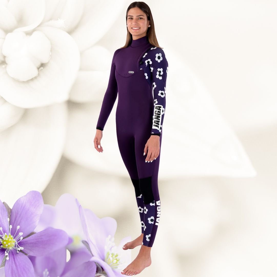 buy woman wetsuit janga bad seed 4/3mm purple surf kitesurfing windsurfing