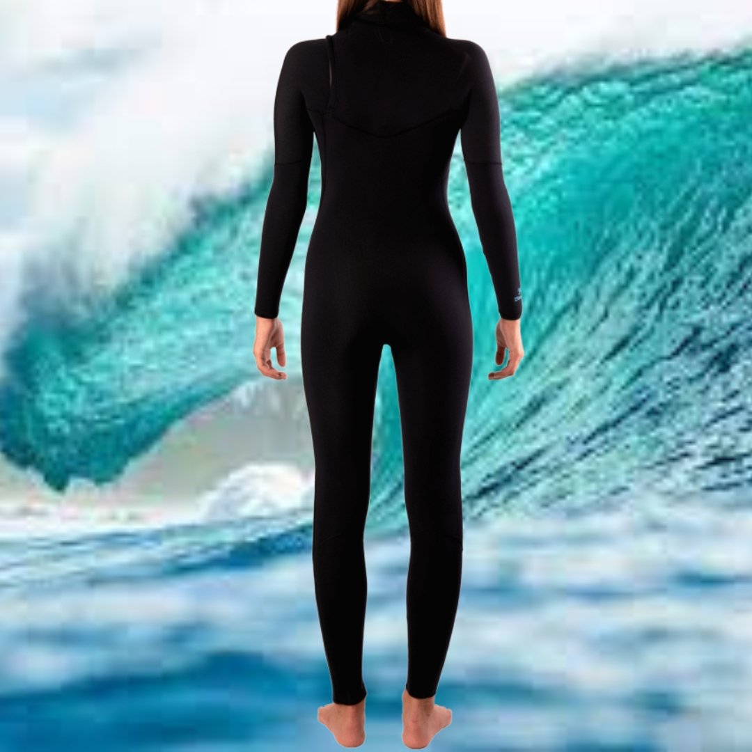 buy wetsuit 43mm woman warm black magic front zip janga wake