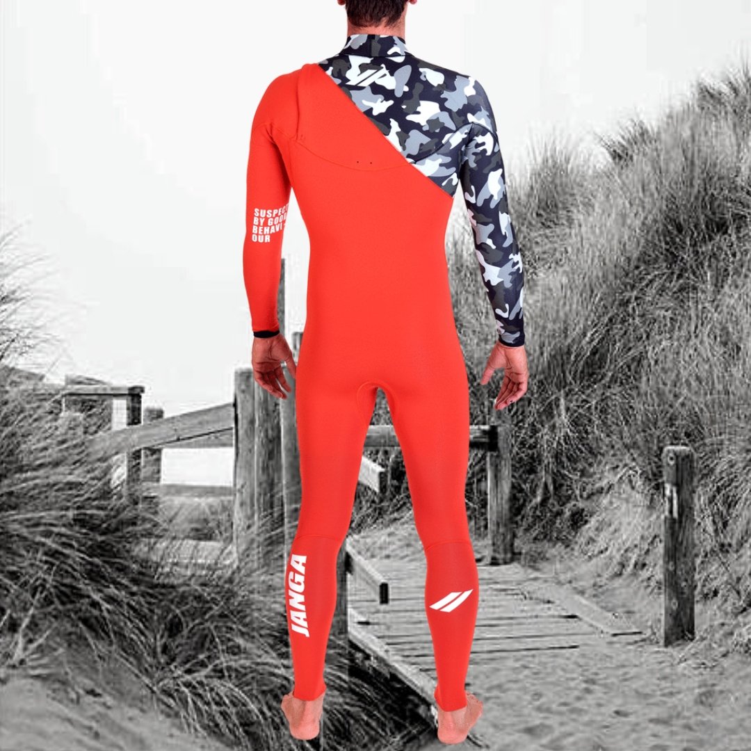 buy men wetsuit janga indigent 4/3 orange surf kite wake